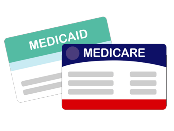Medicaid and Medicare cards